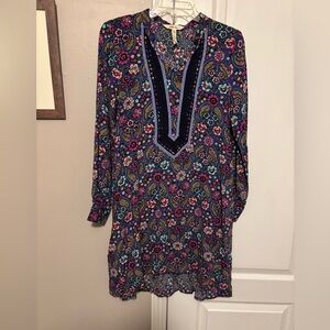 Matilda Jane Thoughts & Dreams Floral Boho Knee Length Dress hi lo hem